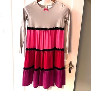 Girls Hanna Andersson size 150 classic multi-tired twirl dress